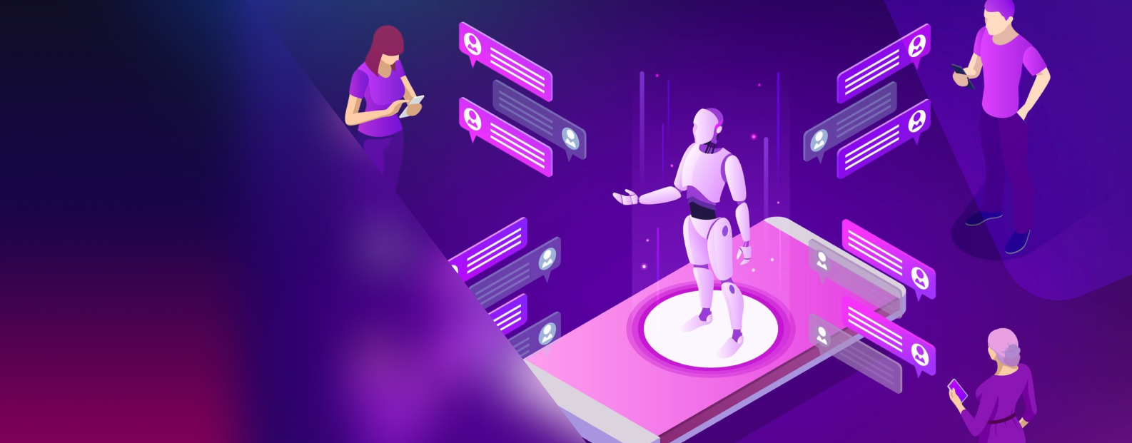 Иллюстрация к услуге Обслуживание и поддержка CRM